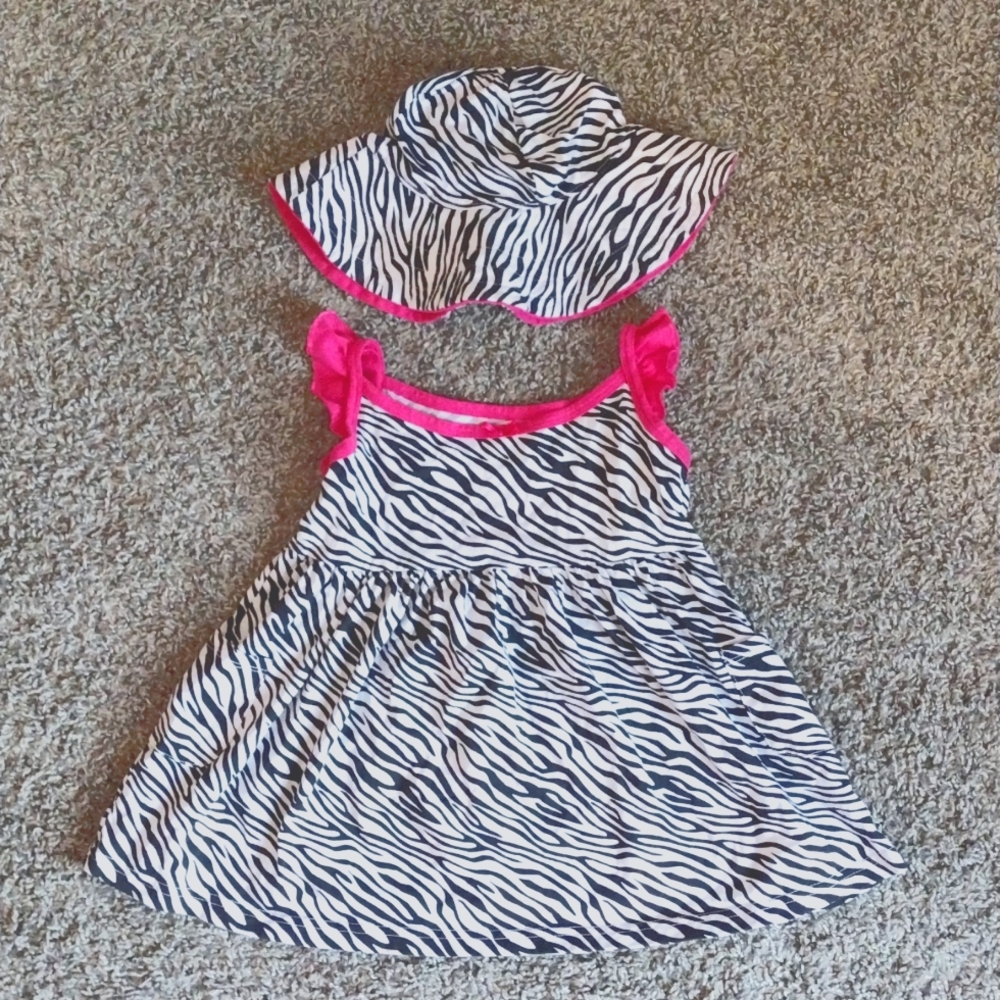 Girls 3T zebra print dress